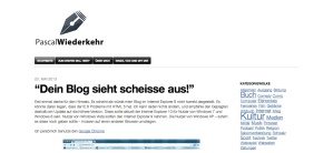 Screenshot pascalwiederkehr.com 2013